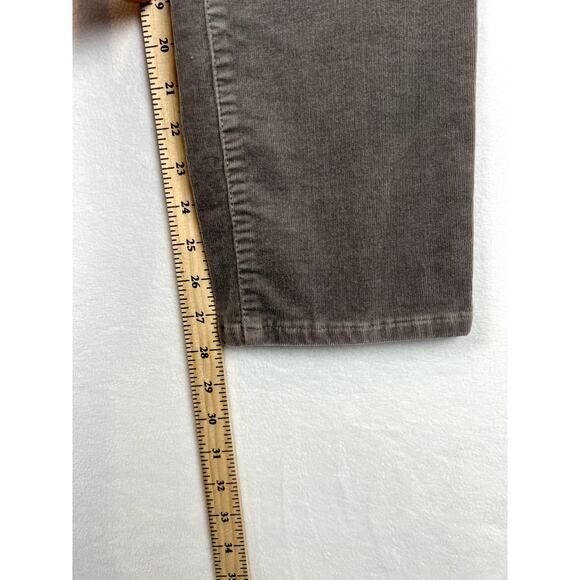 Talbots Corduroy Pants Womens 8 Gray Straight Leg Stretch Cords Jeans - Picture 6 of 8